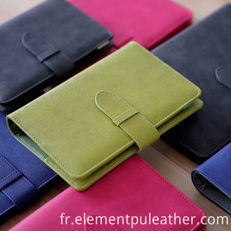 Couverture de journal en cuir synthétique d'unité centrale Pu Synthetic Leather Diary Cover
